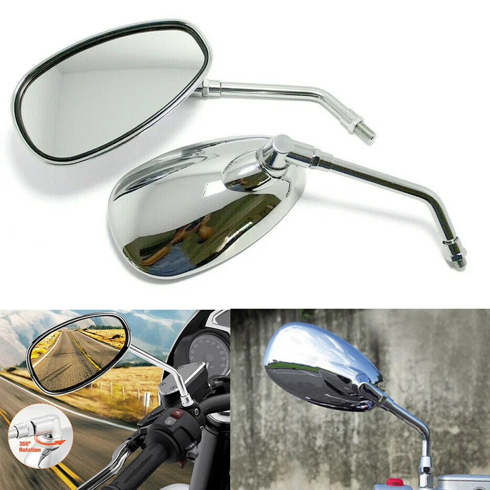 Chrome Rear View Side Mirrors 10MM for Honda Metropolitan 50 (2002–2009)