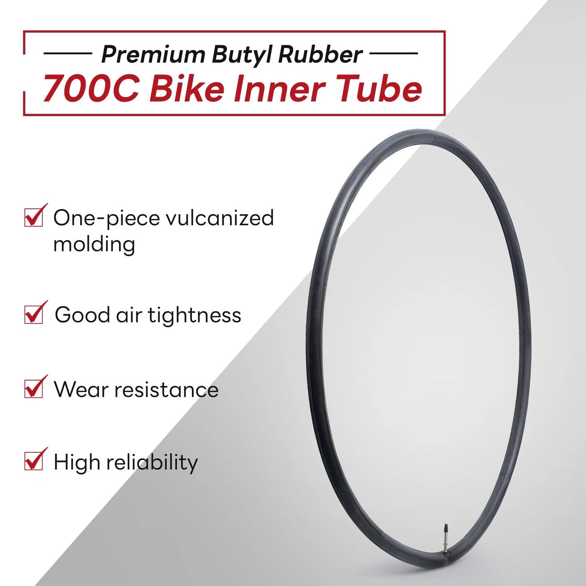 700x25C/32C FV48mm Bike Tube for (Qty 1)