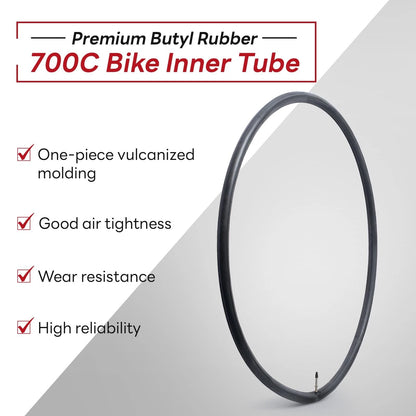 700x25C/32C FV48mm Bike Tube for (Qty 1)