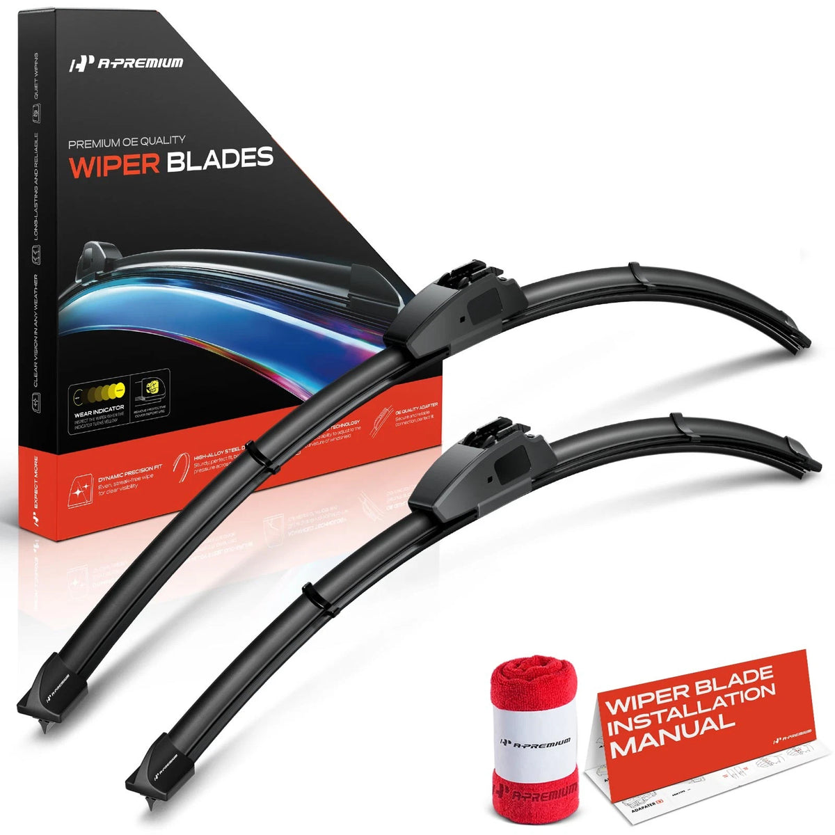 2X Front Windshield Wiper Blades for Honda Accord (2008–2017) 26" & 19"