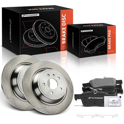 Set of 2 Rear Disc Brake Rotors & Ceramic Pads for Ford Escape (2017–2019)