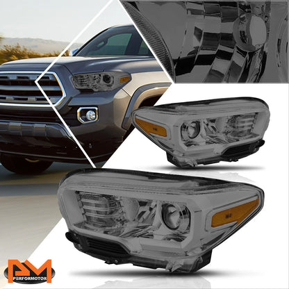 Projector Headlights for Tacoma (2016–2020) Smoked Housing Amber Side