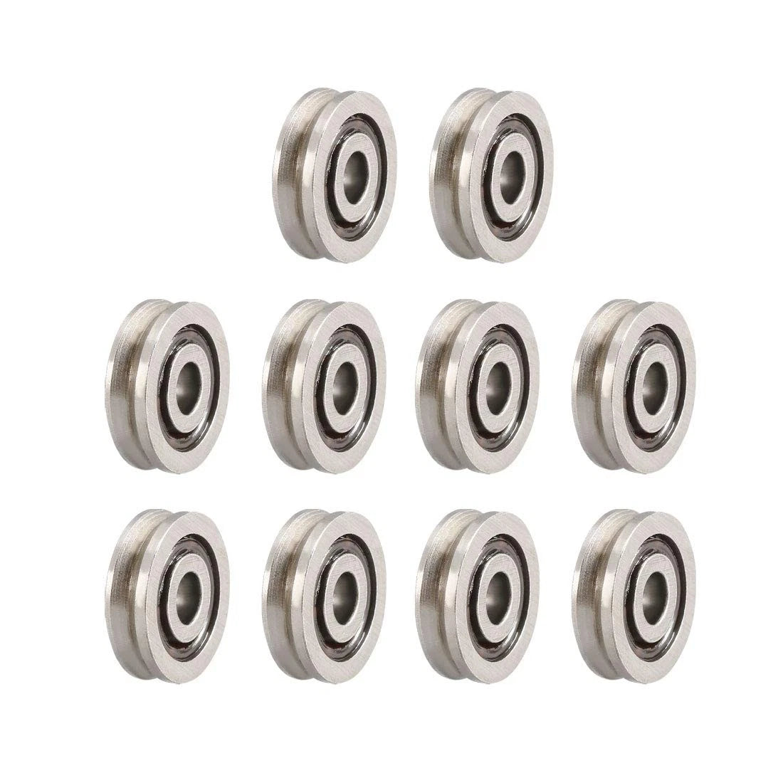 Set of 4 V-Groove Guide Pulley Rail Ball Bearings MF74ZZ