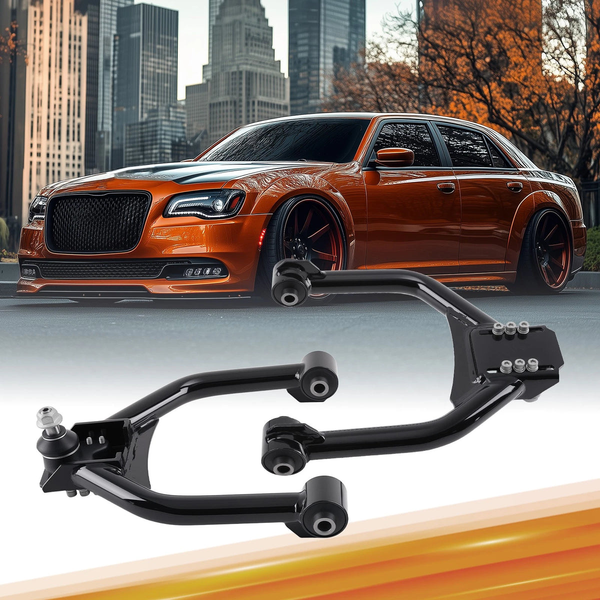2X Adjustable Front Upper Control Camber Arms Kit for Dodge Challenger (2008–2023)