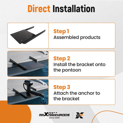Universal Pontoon Accessory Mount for Grill, Anchor Winch (ZNR9V1)