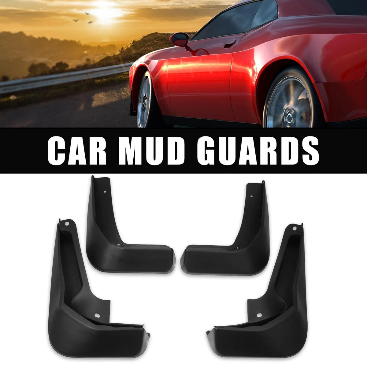 Set of 4 Mud Flaps for Ford Focus Mk3 (2012–2018)