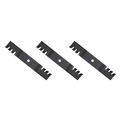 Set of 3 Toothed Mulching Blades for Husqvarna (Fits 532 18 72-55)