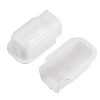 2X 3" PVC Decorative Line Cover Wall Entry Cap for Air Conditioner White