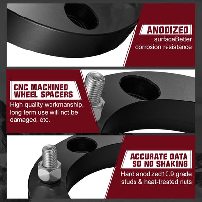 Set of 4 Wheel Spacers 1'' 4x156 12x1.5 for Polaris Ranger RZR XP 900 1000