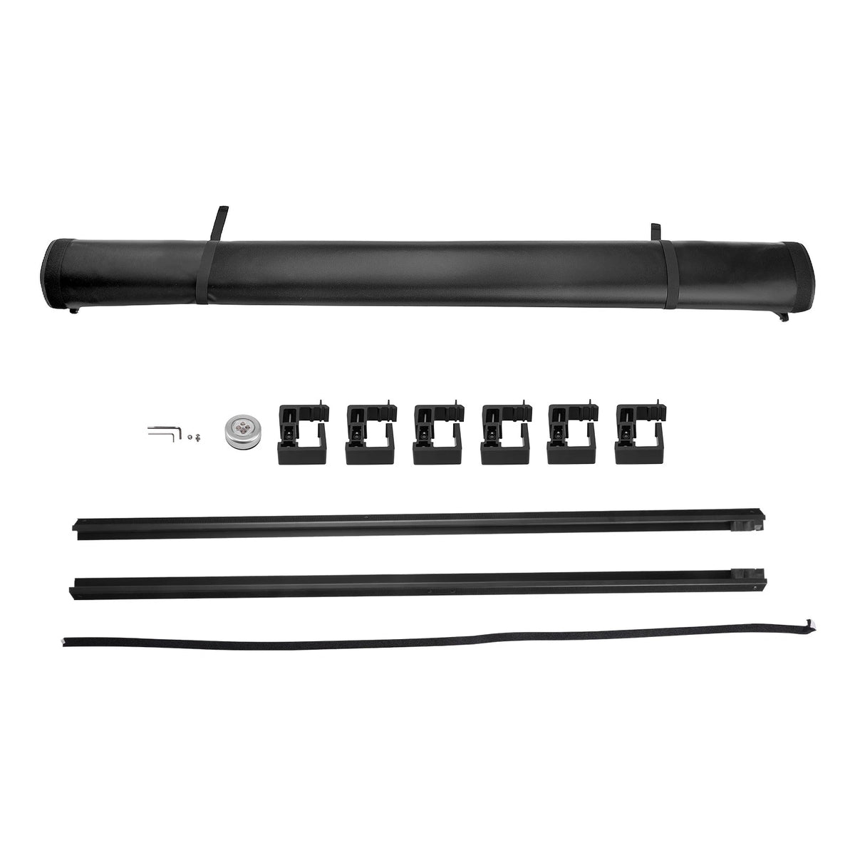 6ft Roll-Up Tonneau Cover for Chevy S10 Sonoma Hombre (1994–2003) DGJ7HC, With LED Lamp