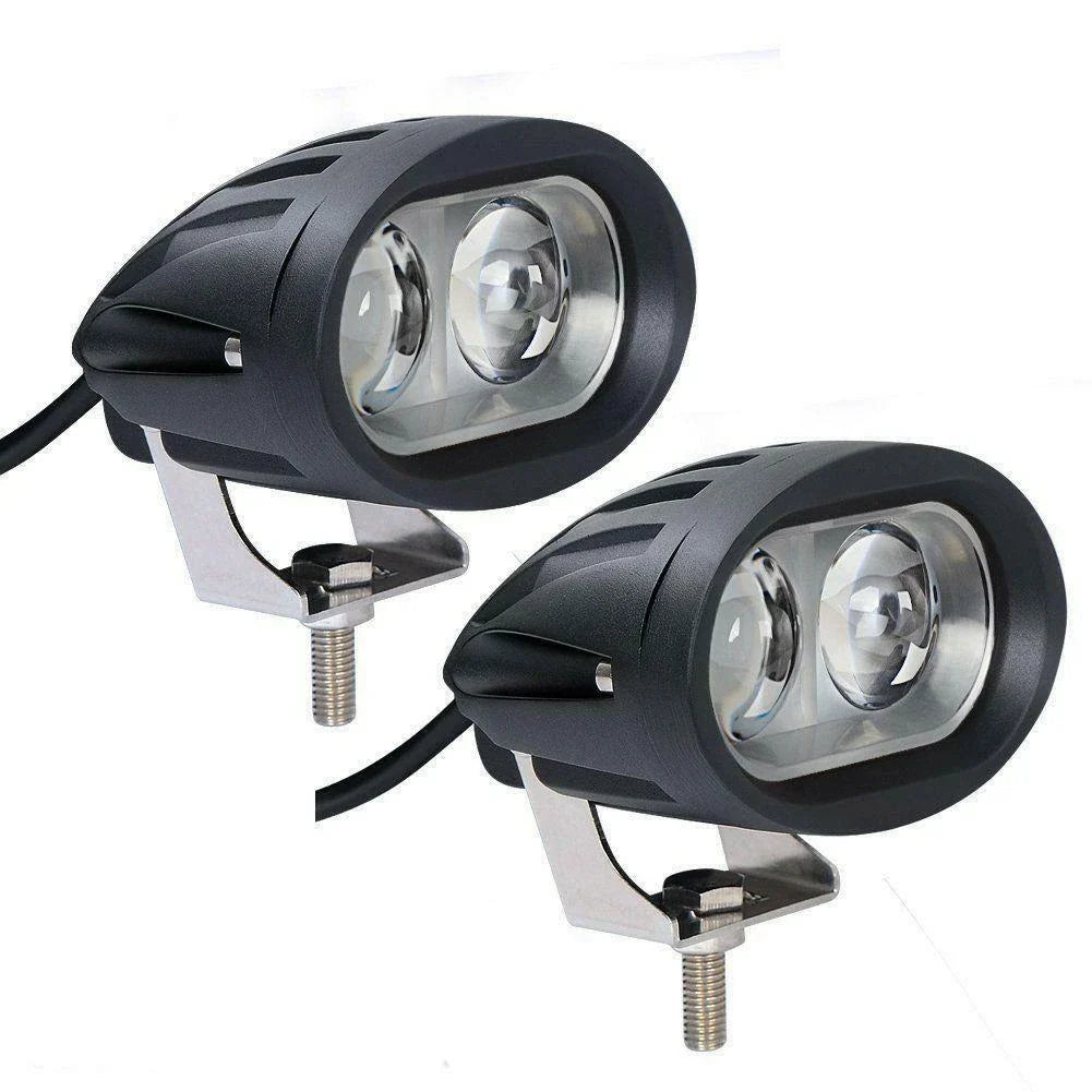 2X LED Driving Spotlight Fog Head Light Lamps for Motorcycle