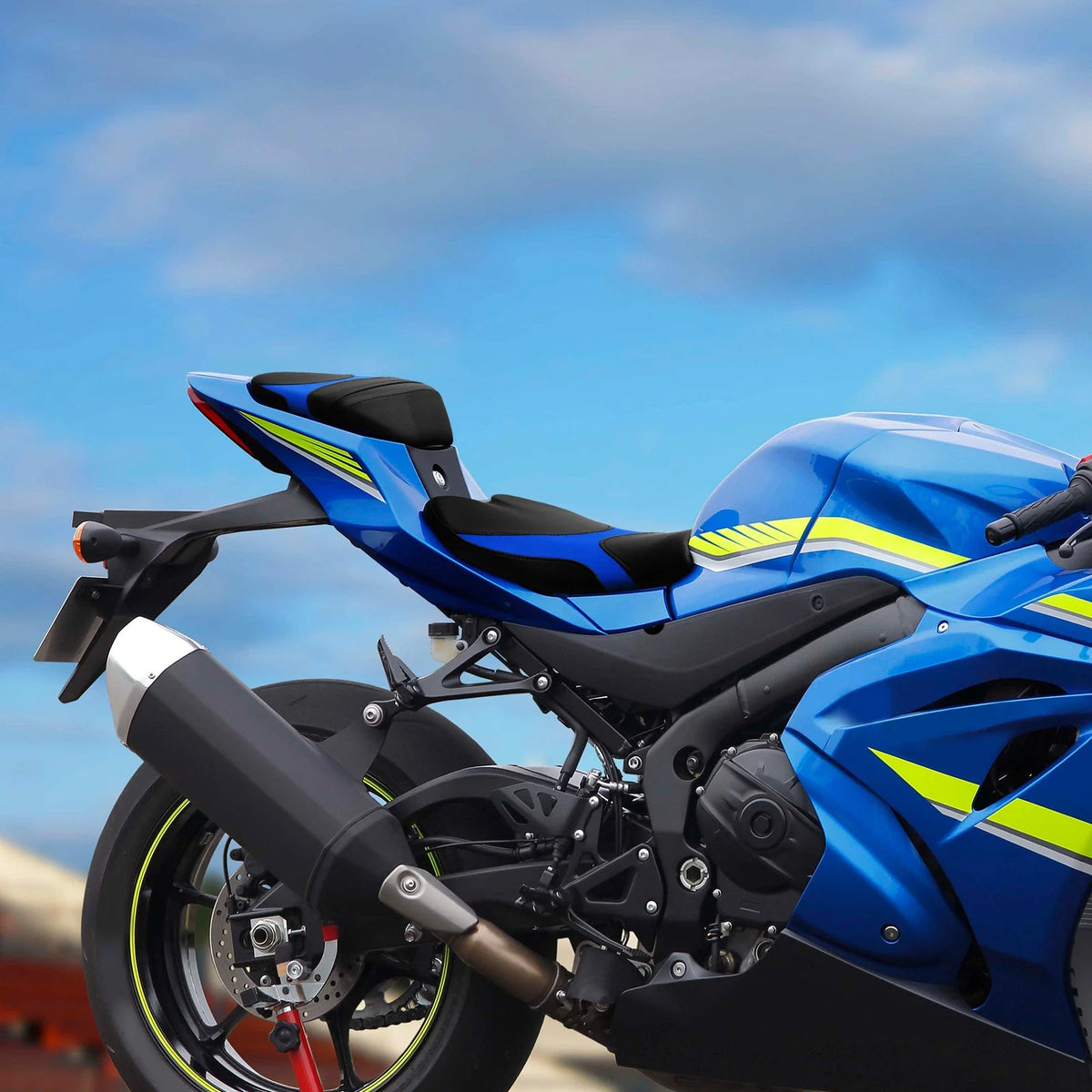 Rider Driver & Passenger Seats for Suzuki GSXR1000 (2009–2016) Black Blue
