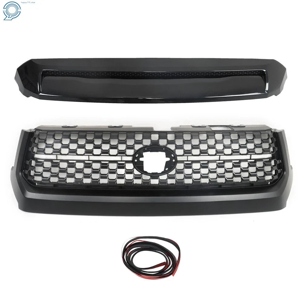 Grille and Hood Bulge Molding for Toyota Tundra (2014–2020) Black