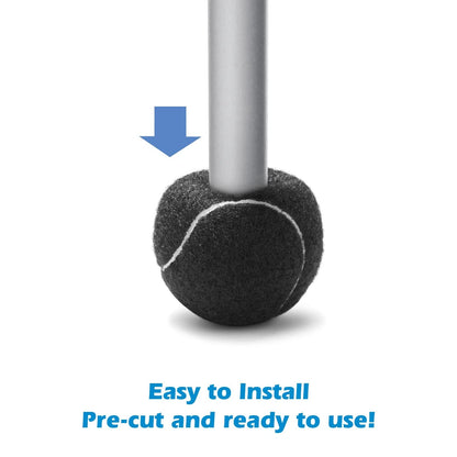 8PCS Walker Glide Balls for Furniture Legs - Precut Tennis Balls Black