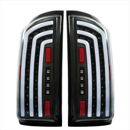 LED Tube Bar Clear Tail Lights for Dodge Ram 1500 2500 3500 (2007–2009)