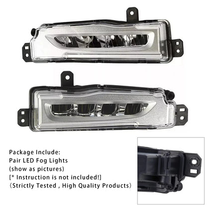 Pair LED Front Bumper Fog Lights for BMW X5 (2018–2022) 63177406365, 63177406366