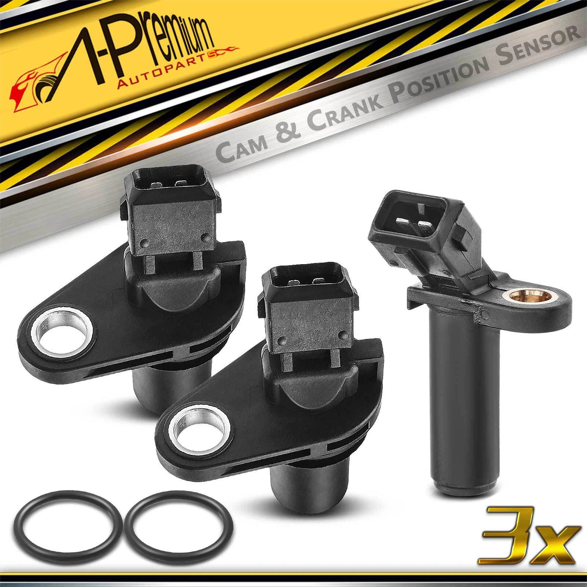 3X Camshaft & Crankshaft Position Sensor for Ford Focus Escape Contour (928F12K073A1D, 92BF6C315A1E, 92BF6C315A1F, PC63)