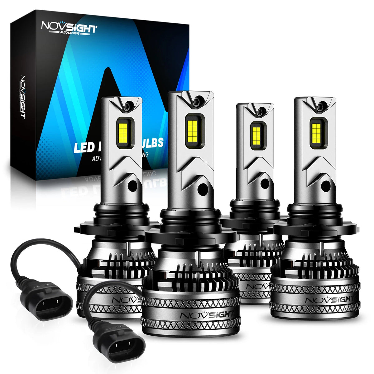 4PCS LED Headlight Bulbs 9005 9006 for High Low Beam (6500K) NSA500N9690059006