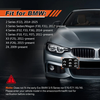 Front Bumper Tow Hook License Plate Bracket for BMW 328i 335i 435i (F30 F10)