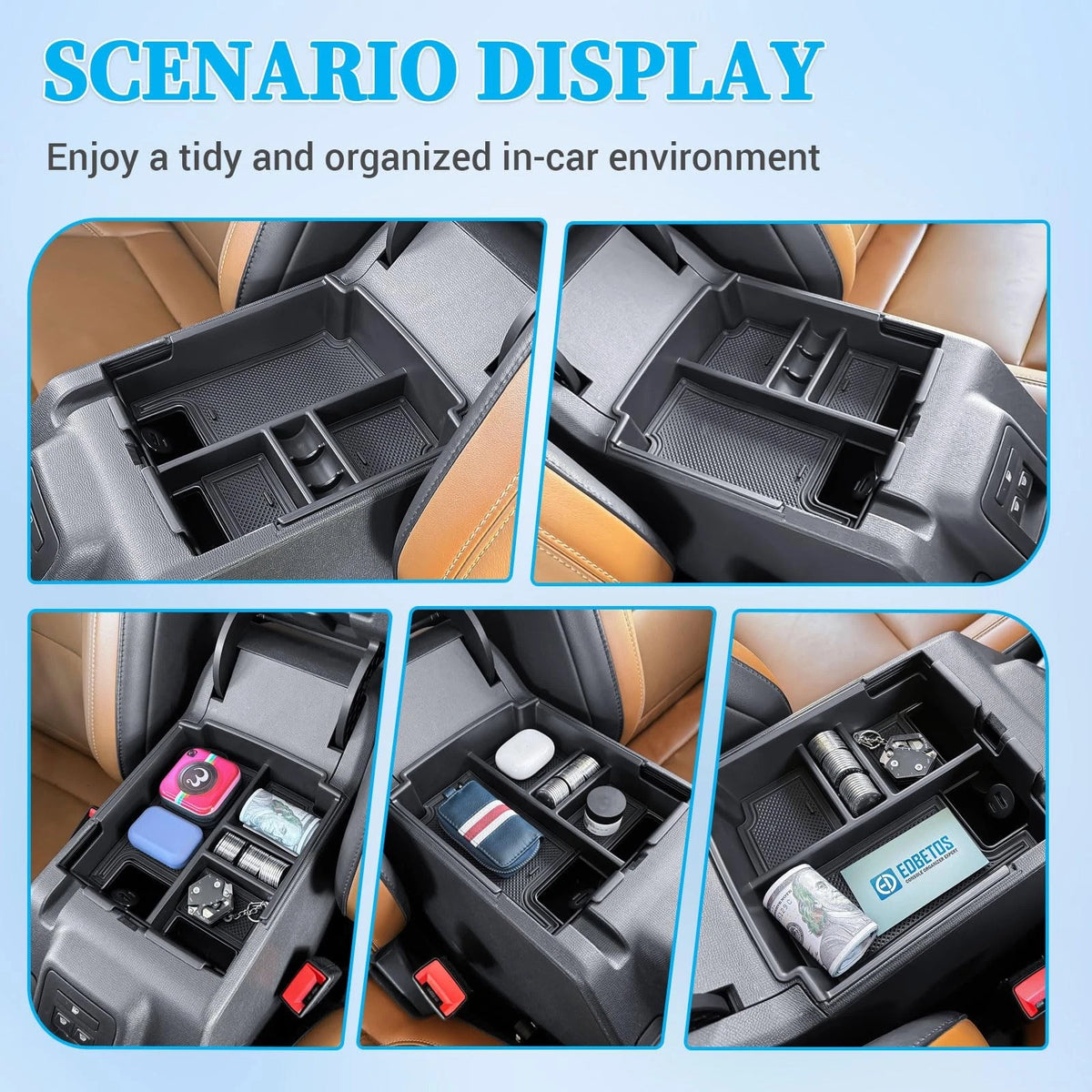 Center Console Organizer Tray for Ford Bronco 4Door (2025)