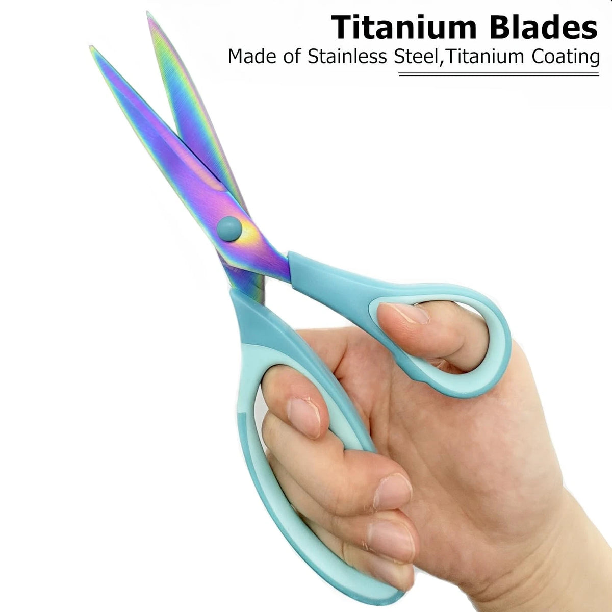 3 Pack Craft Scissors Set - 5, 8, 10 Inch, Sharp Blue Handle