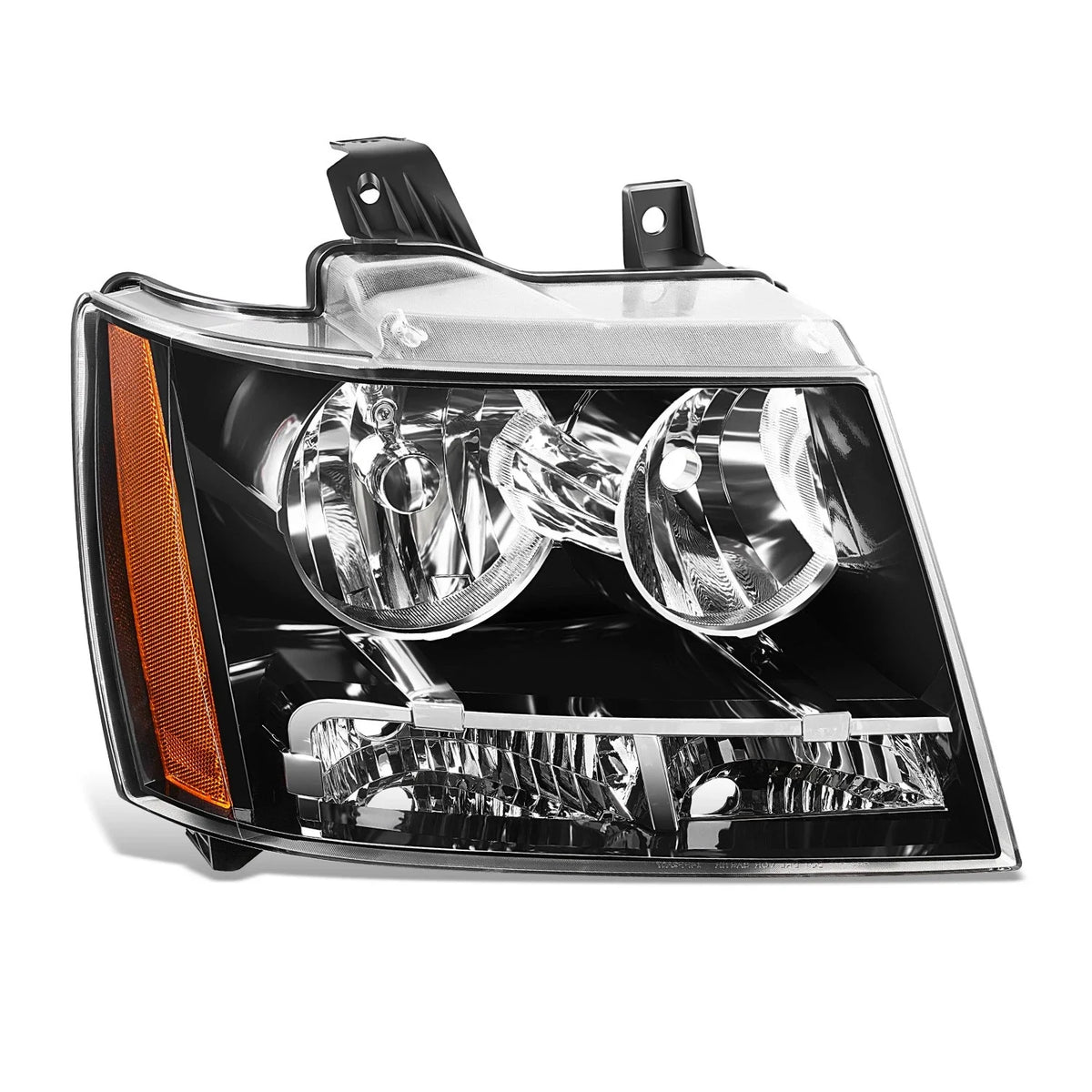 Right Black Housing Headlight Lamp for Chevy Avalanche Suburban Tahoe (2007–2014)