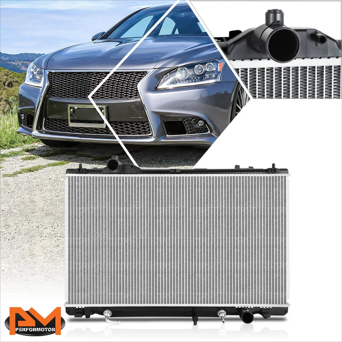 Aluminum Core Cooling Radiator DPI-13018 for Lexus LS600H/LS460 (2008–2016)