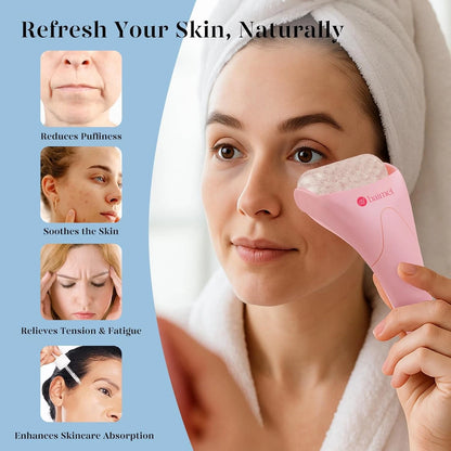 Set of 2 IcyMe Ice Rollers for Face and Gua Sha Tool (Pink)