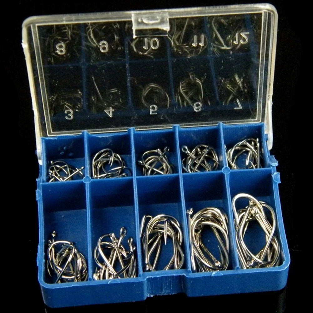 100pcs Carbon Steel Fly Barb Fishing Hooks for Fly Tying