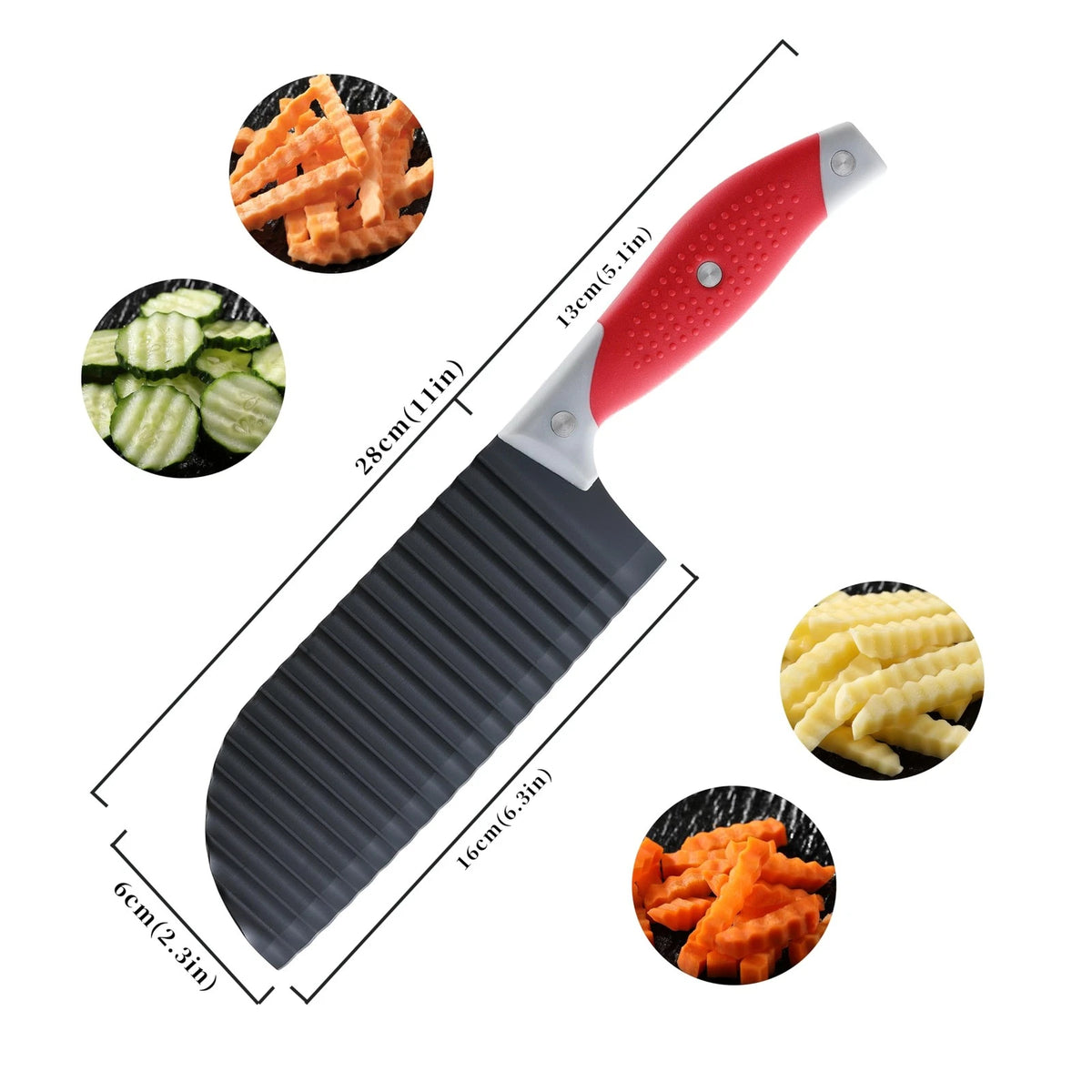 Crinkle Cut Knife for Potato Fry Vegetable Slicer