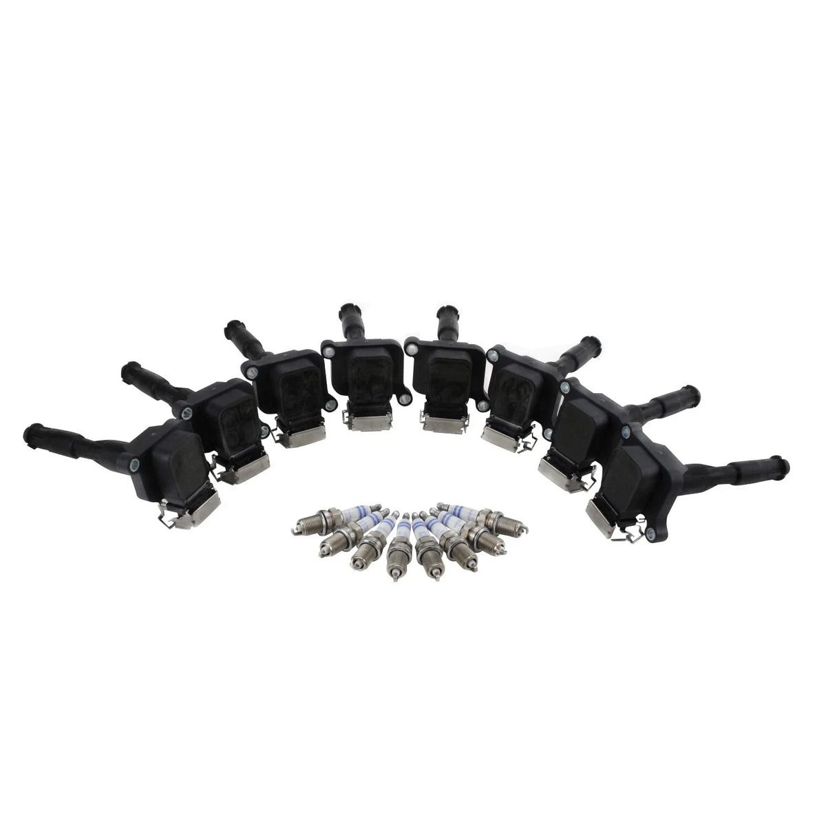 Set of 8 Ignition Coils & 8 Double Platinum Spark Plugs for BMW V8 N62 (2001–2010)