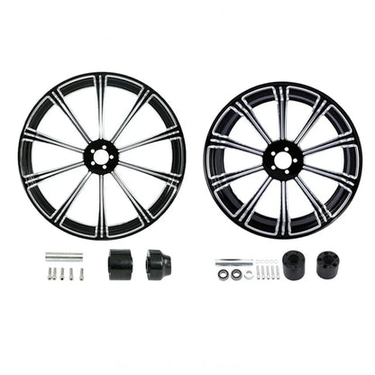 21" Front 18" Rear Wheel Rim w/ Hub Belt Pulley for Harley Touring (2009–2023)