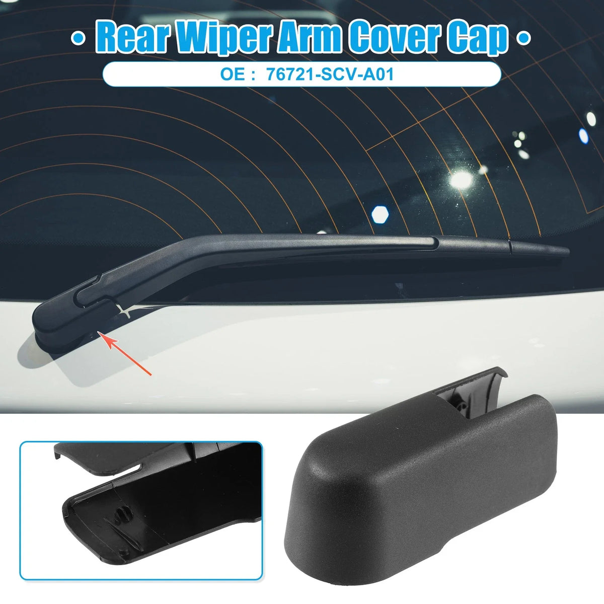 Rear Windshield Wiper Arm Nut Cover Cap for Honda Element (2003–2011)