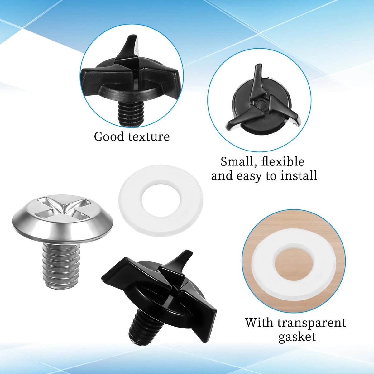 12X Motorcycle Helmet Visor Screws 2.2cm x 1.6cm Black Silver