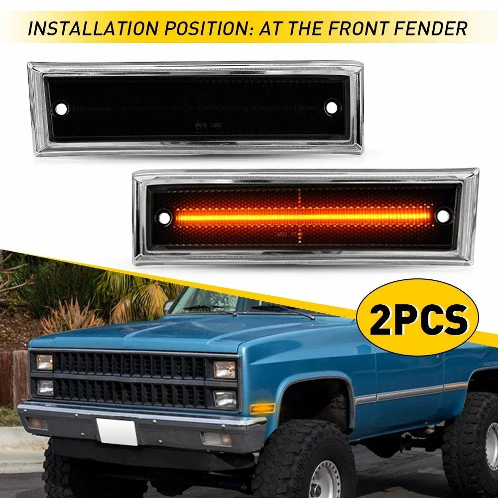 Smoke LED Front Side Marker Light for Chevy Blazer GMC Jimmy C/K Suburban (1995–2005)