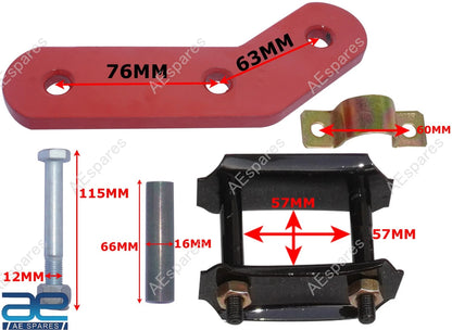 2" Lift Boomerang Shackle Kit + Bushings for Suzuki Samurai (1986–1995)