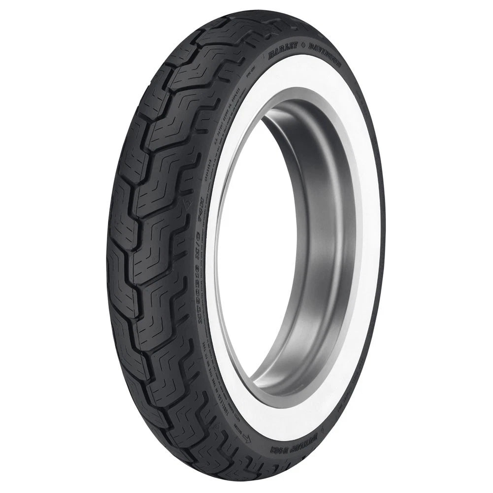 Set of 2 Dunlop D402 White Wall MT90B16 Tires for Harley-Davidson (45006380)
