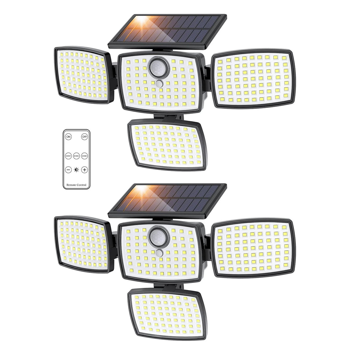 4X Solar Motion Sensor Lights for Outdoor Use (3000LM)