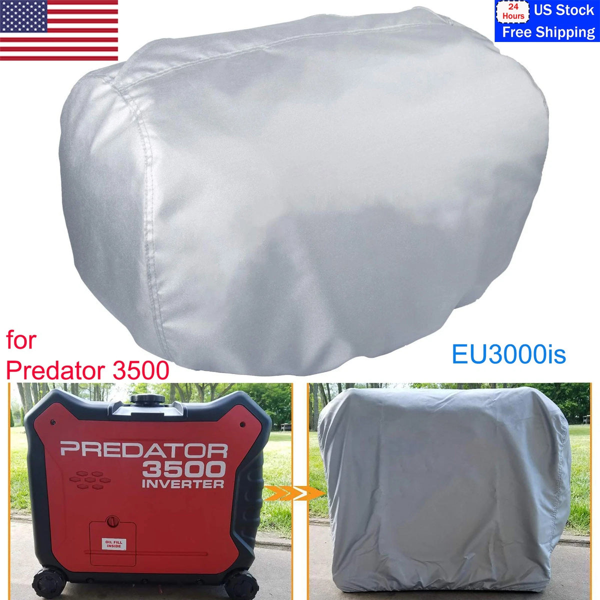 Generator Cover for Honda EU3000is & Predator 3500 (Waterproof, Dustproof)