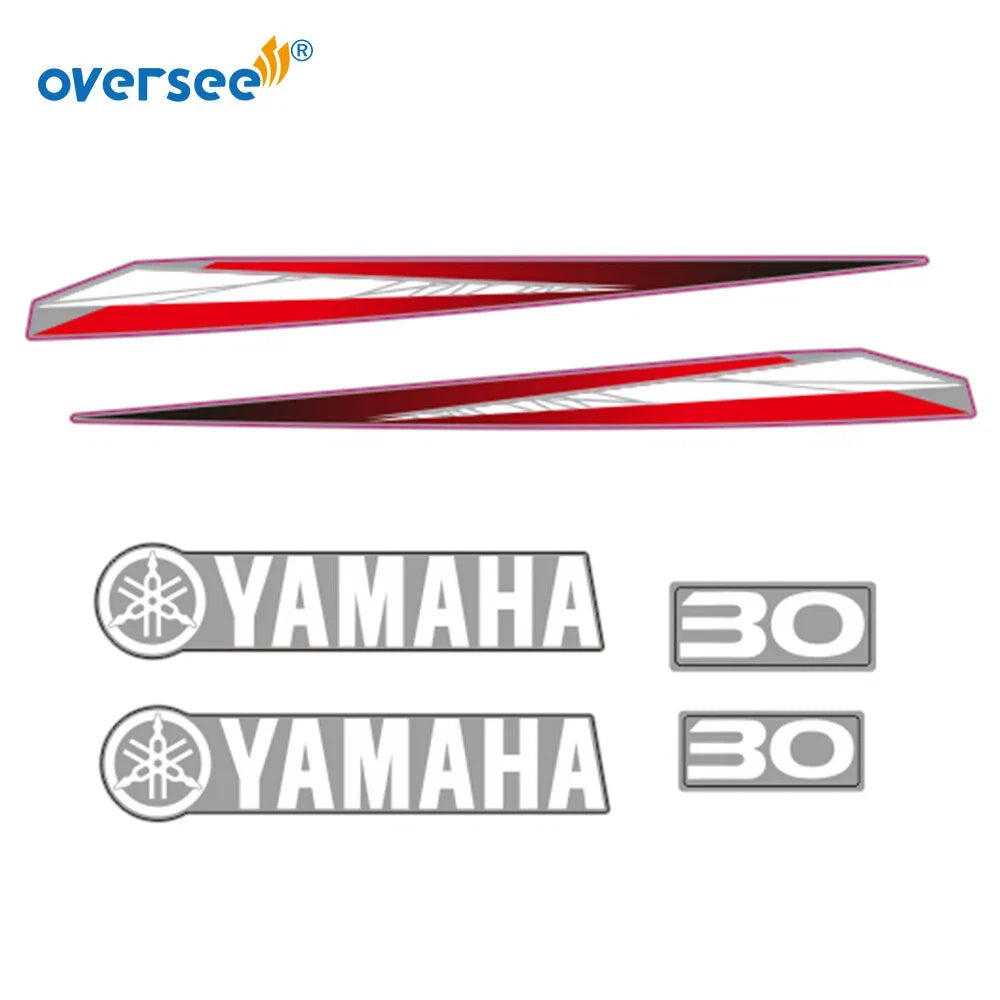 Top Cowling Sticker for Yamaha 30HP 2T Outboard (Anti-UV Graphics Kit)