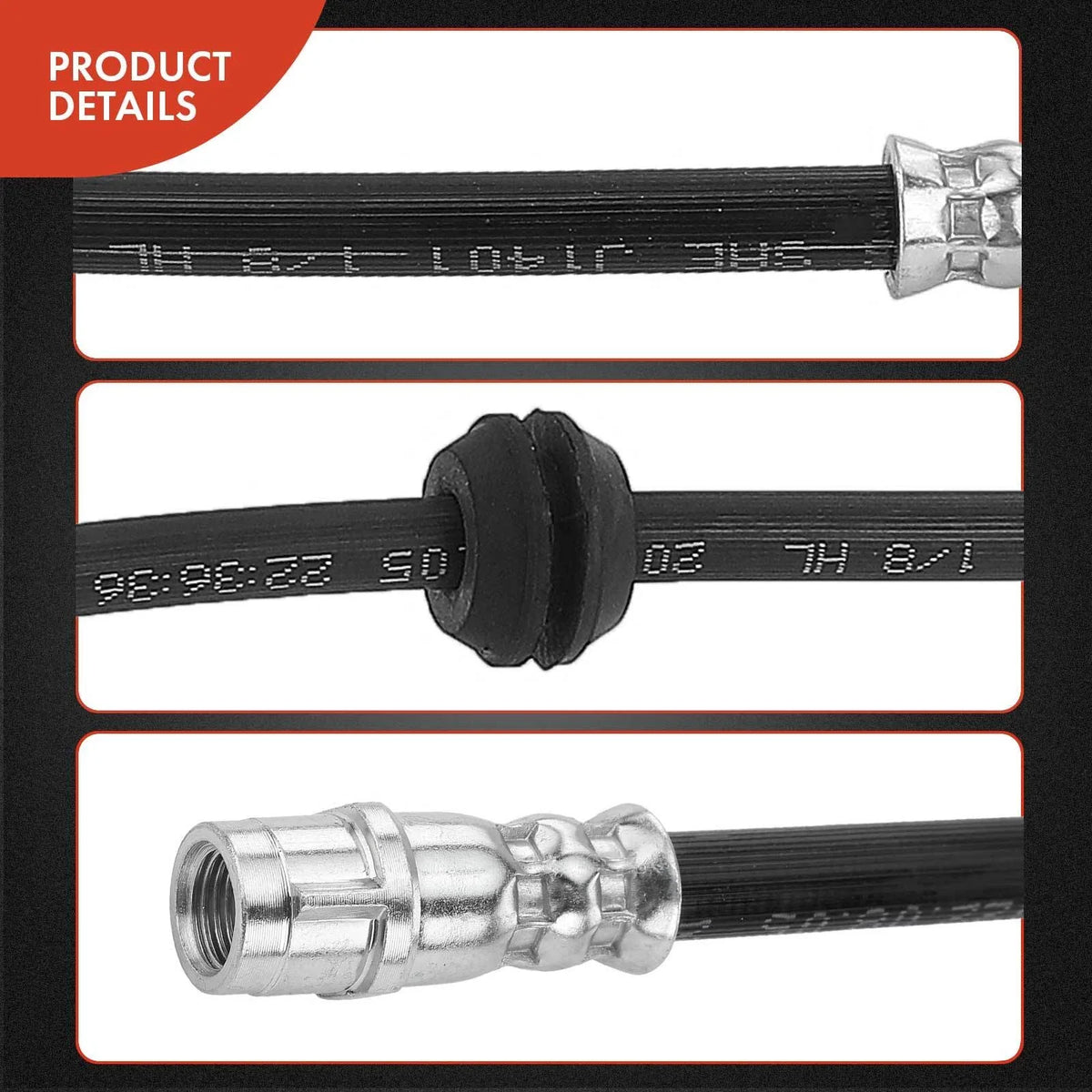 2X Rear Brake Hydraulic Hose for Mercedes-Benz GLE400 (2016–2017, 2019)