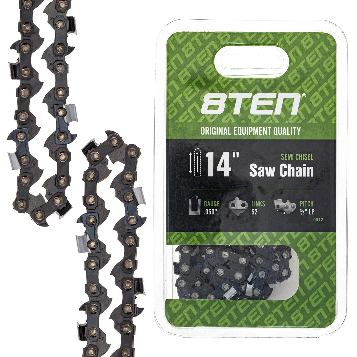 8TEN 14" Chainsaw Guide Bar & Chain .050 3/8 52DL for Husqvarna (36-240) 140SXEA041, 140SPEA041