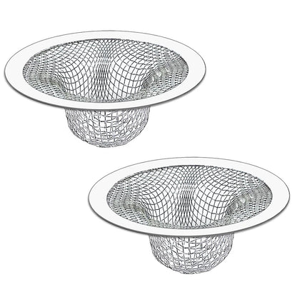 2X Tub Drain Hair Catcher for Shower (2.75 inch) - Silver