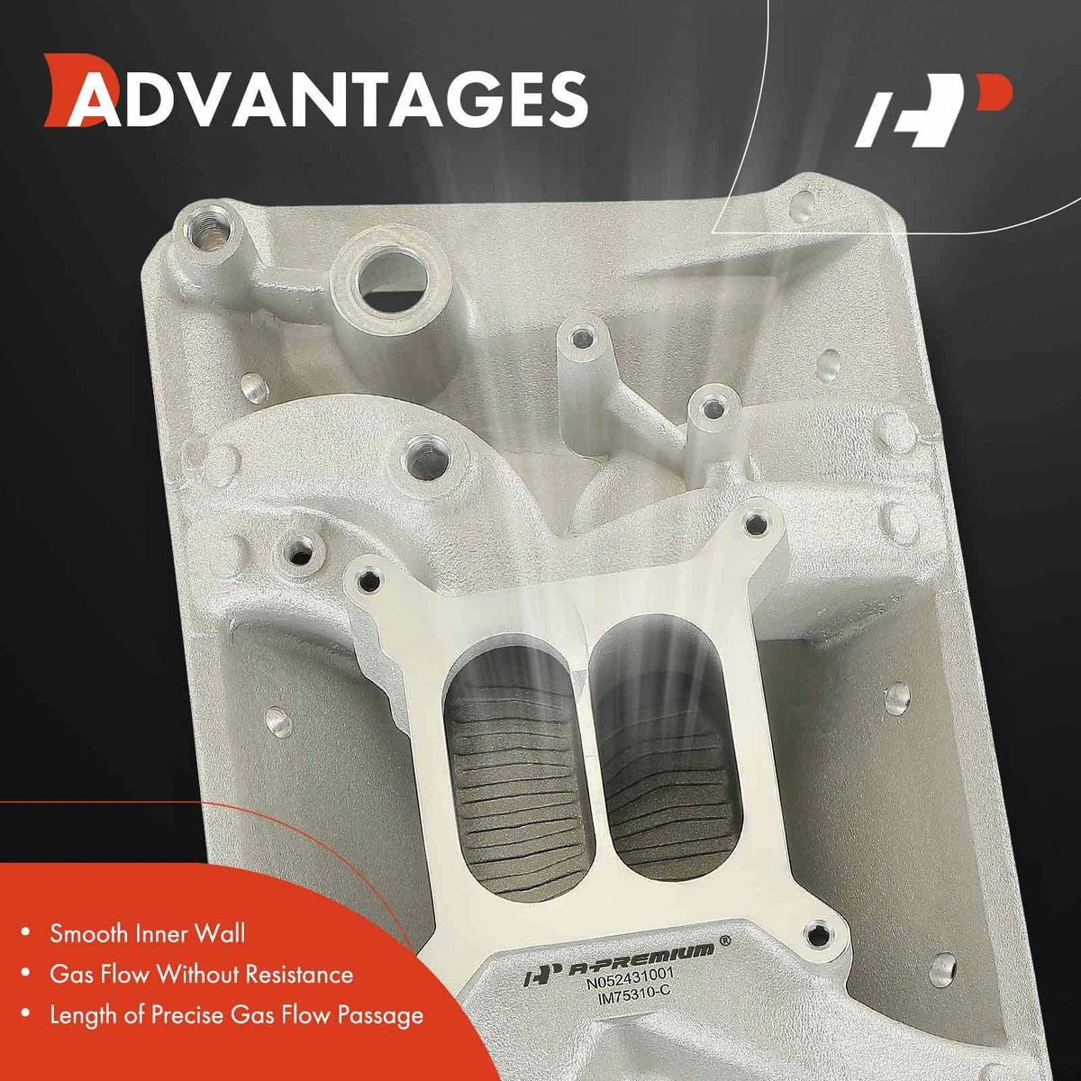 Air Gap Dual Plane Intake Manifold for AMC Jeep V8 (1966–1988)