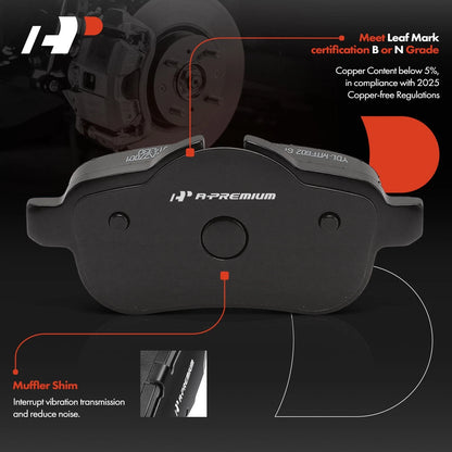 Set of 4 Rear Side Ceramic Brake Pads for BMW Z4 (2009–2016)