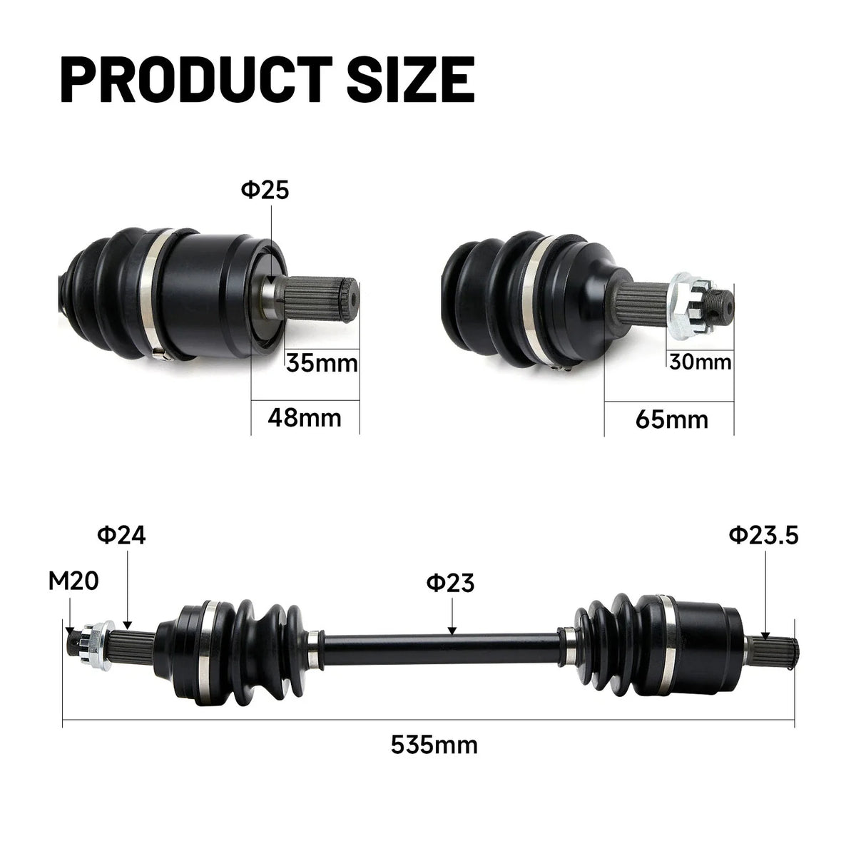 Rear CV Axle Drive Shaft for Honda Foreman Rubicon 500 TRX520FA TRX520FM6 (2020–2024)