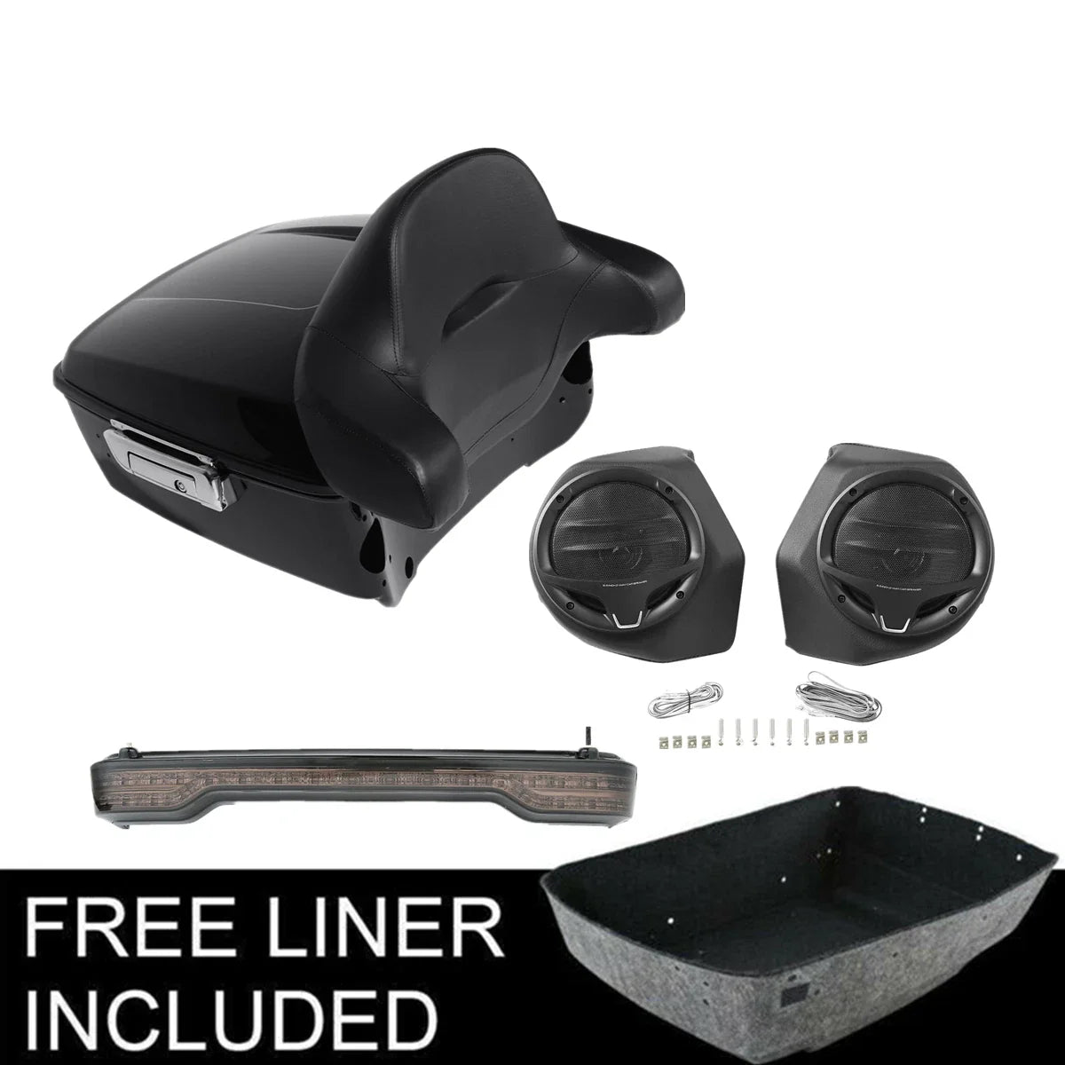 Trunk Backrest Speakers for Harley Touring Road King (2014–Present)