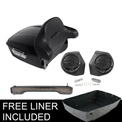 Trunk Backrest Speakers for Harley Touring Road King (2014–Present)