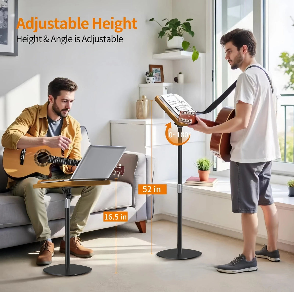2X Music Stand & Tabletop Stand - Heavy Duty Solid Wood