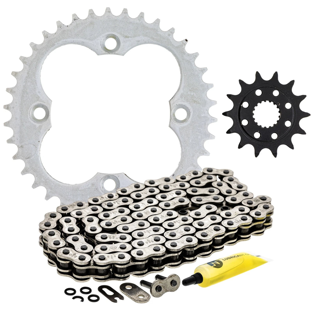 Sprocket Chain Set 14/38 Tooth 520 O-Ring for Honda Sportrax 450 (2004–2009) MK1004475, 519-KCS0947K-K001